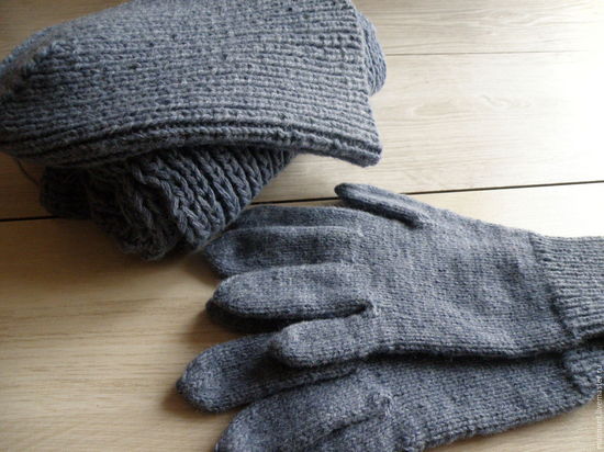 Вязание спицами: перчатки мужские