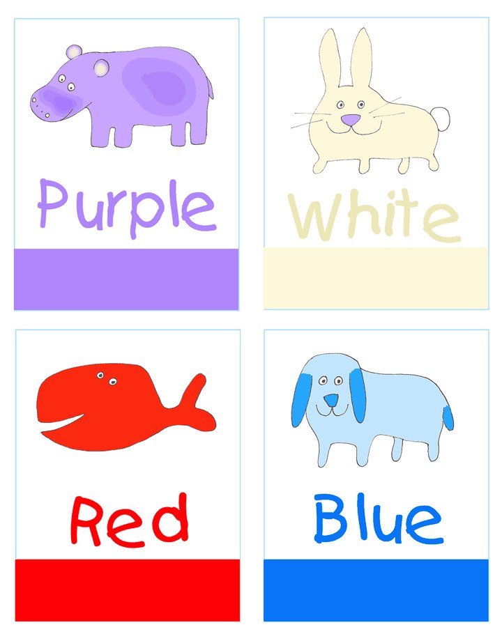 цвета на английском для детей