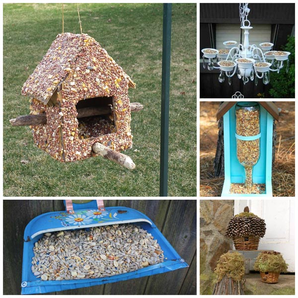 15 amazing DIY bird feeders made from recyclables. Inexpensive projects that make use of common as well as unusual recyclable items.