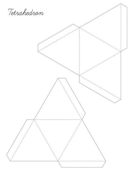 Схема Тетраэдра из бумаги