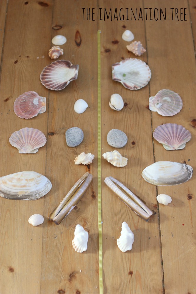 Making symmetrical patterns with shells