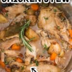 easy to make instant pot chicken stew with text overlay