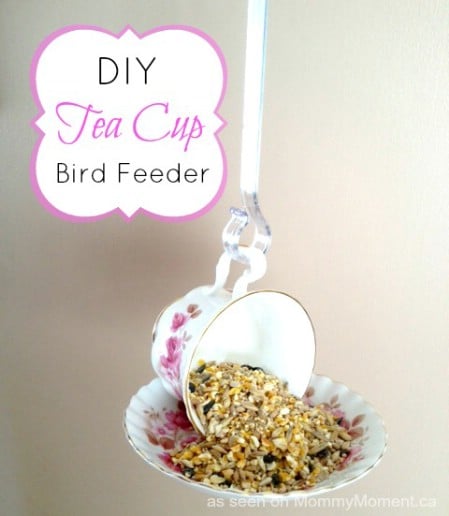 Tea Cup Birdfeeder - 23 DIY Birdfeeders That Will Fill Your Garden With Birds