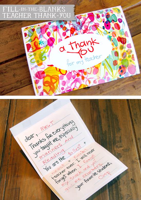 A Teachers day Thank You Card Awesome Teachers’ Day Gift Ideas with Thank You Cards